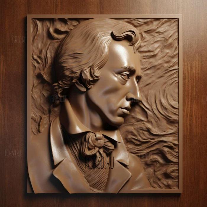 Fryderyk Chopin 2 3d stl модель для ЧПУ